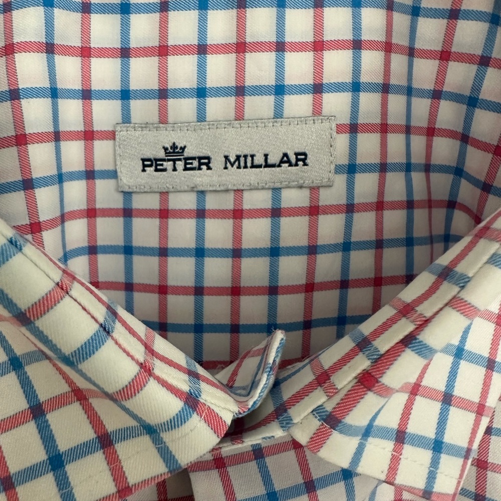Peter Millar Multicolor Checkered Button Down Shi… - image 5